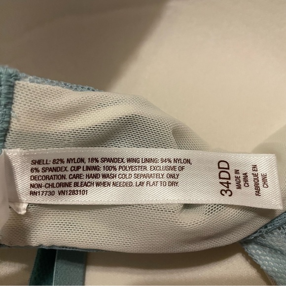 Gilligan & O'Malley Women's Size 34 DD Green Mint Padded Underwire Bra - Picture 5 of 7